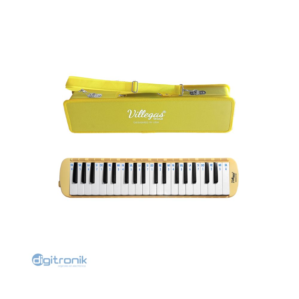 MELODICAS 37 TECLAS AMARILLO C/ESTUCHE "VILLEGAS" VGS-37KN-YL