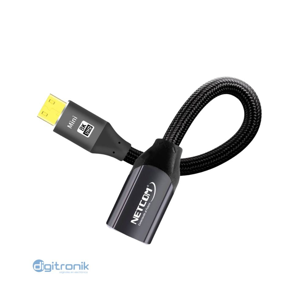 CABLE ADAPTADOR MINI HDMI A HDMI UHD 8K60HZ NETCOM PE-MN1001