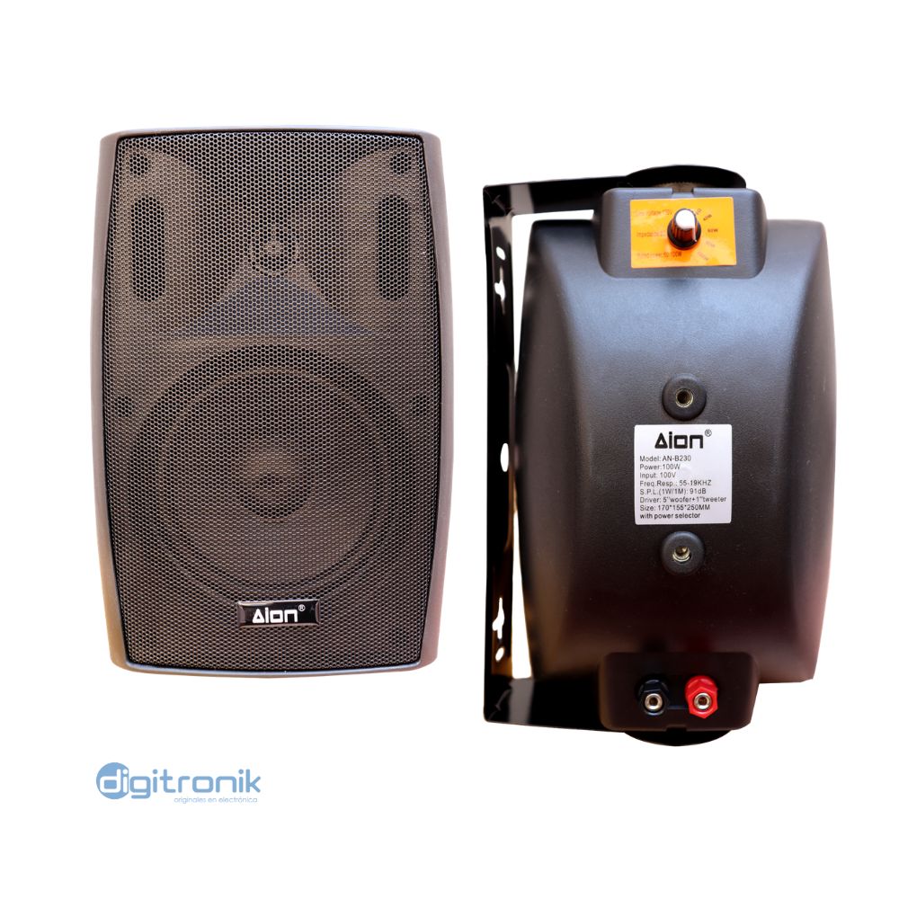 PARLANTE AMBIENTAL NEGRO 5" AION ANB230