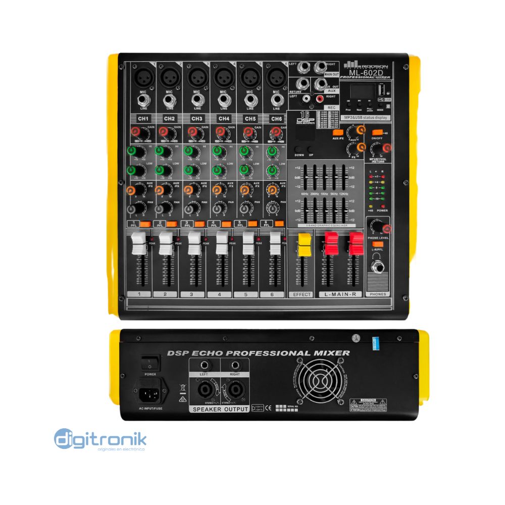 CONSOLA DE 6 CANALES RODSON ML-602D