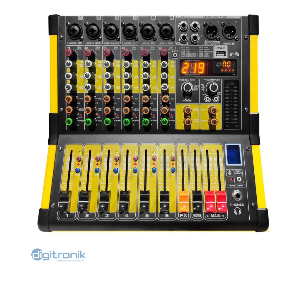 CONSOLA DE 6 CANALES RODSON MINI6