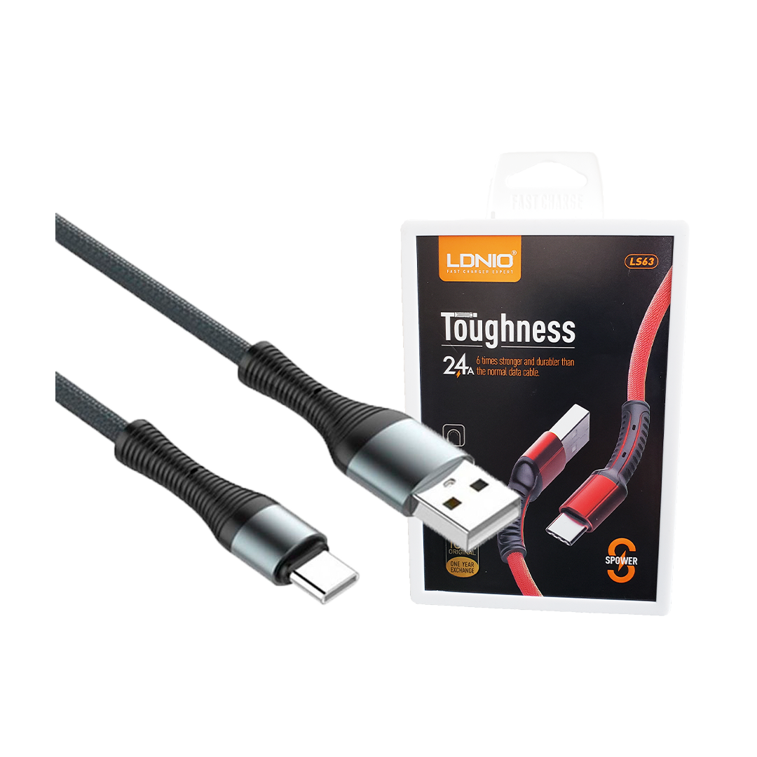 Cable de Datos Carga Rápida 2.4A USB - C LDNIO 1M LS63