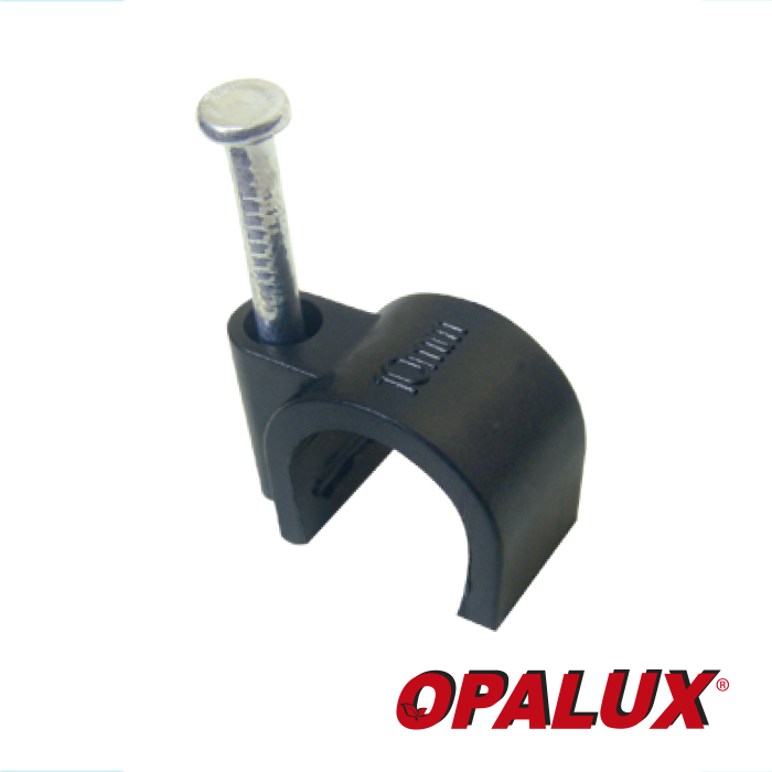 GRAPA PLASTICA PARA CABLE REDONDO N°6 NEGRO 100PGS CC-6106BK BOLSA X 100UND