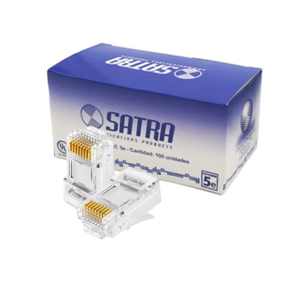 PLUG RJ45 CAT5E SATRA X 100 UND