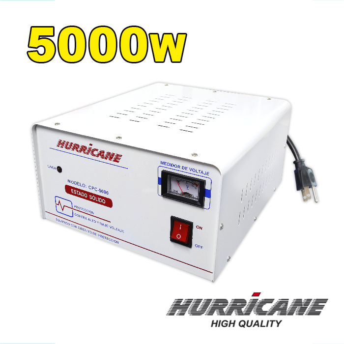 ESTABILIZADOR "HURRICANE" SOLIDO 5000W F-30A 3 CPC-5000