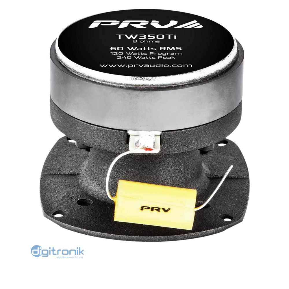 SUPER TWEETER 60W RMS 8 OHMS DIAFRAGMA DE TITANIO PRV-TW350TI