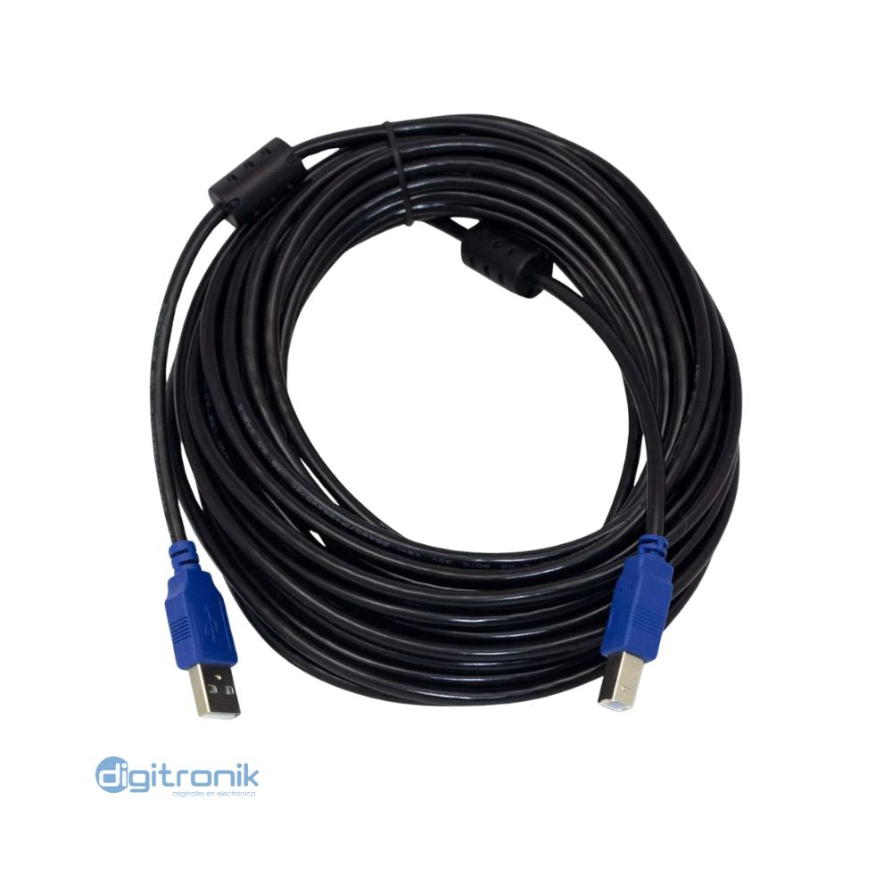 CABLE USB AM-BM 10MTS (FERRITA COLORES) PE-US0252