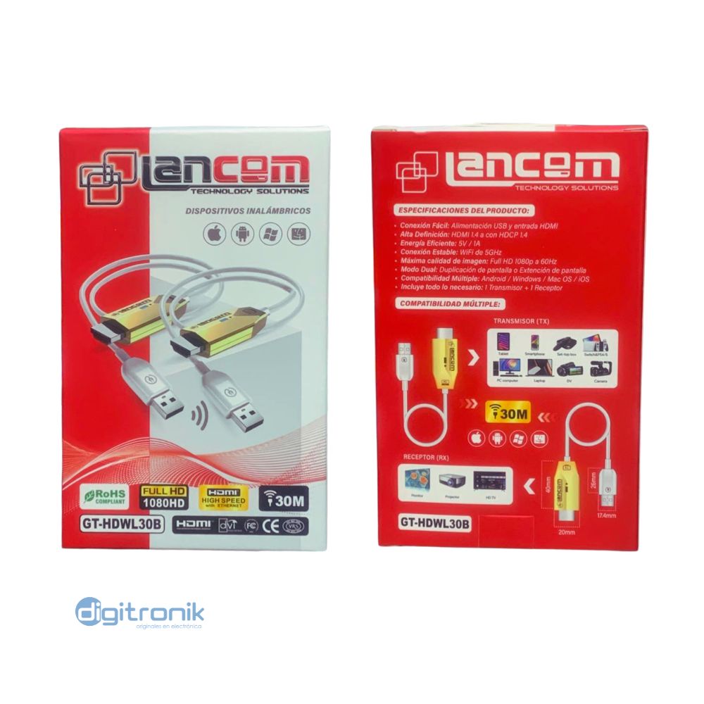 EXTENDER HDMI INALÁMBRICO ZZ-GT-HDWL30B LANCOM