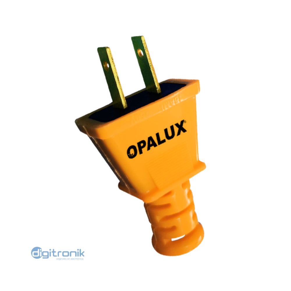 ENCHUFE ESPIGA PLANA OPALUX COLOR AMARILLO 220V P517Y