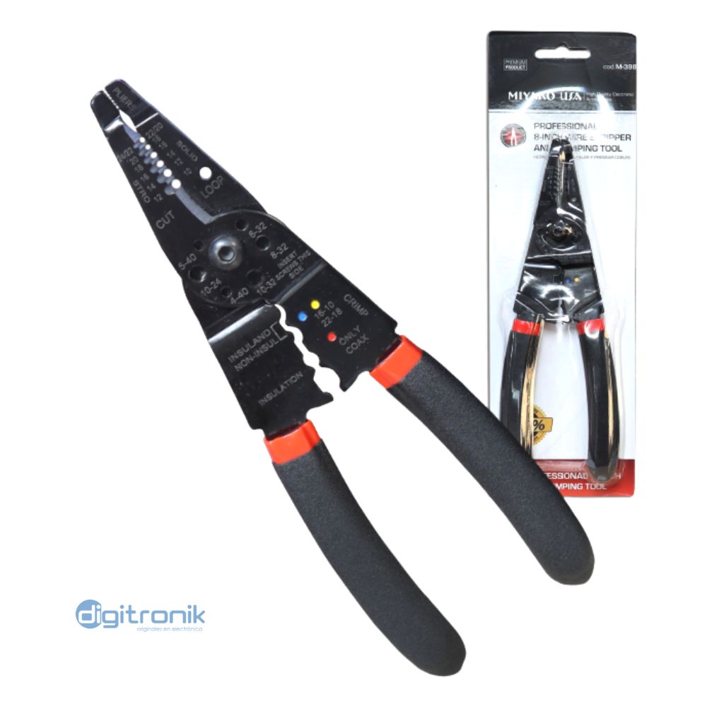 ALICATE PELADOR DE CABLES MIYAKO M-398