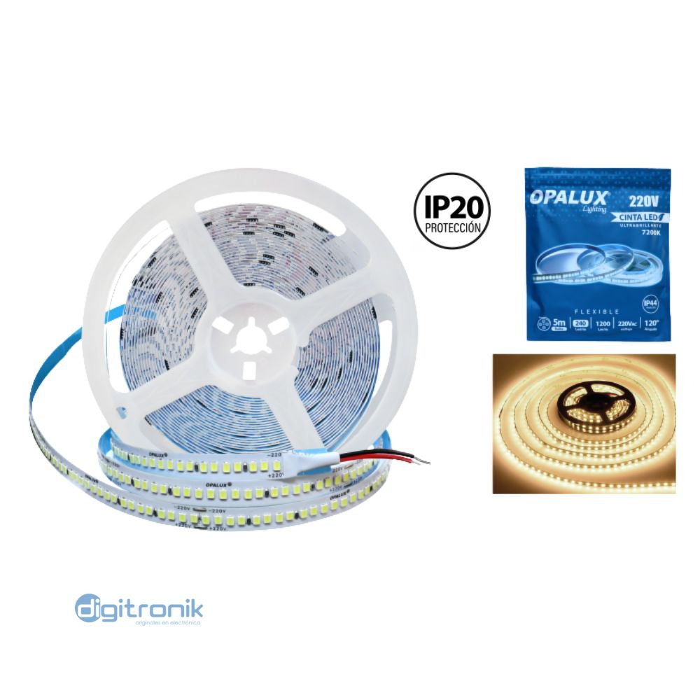CINTA LED 220V 5M 1200LM 4000K 240LED OPALUX OP-LS240-225NW