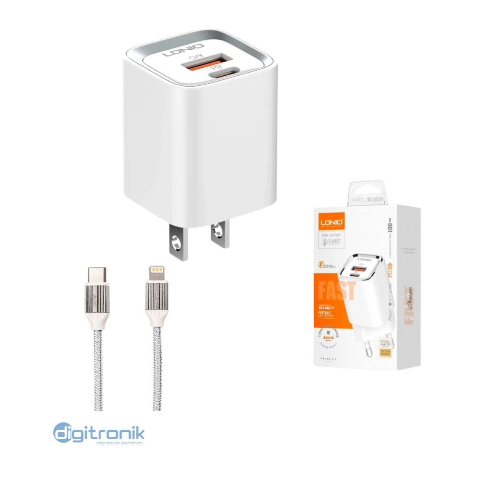 CARGADOR USB-A Y USB-C IP 30W LDNIO A2317C