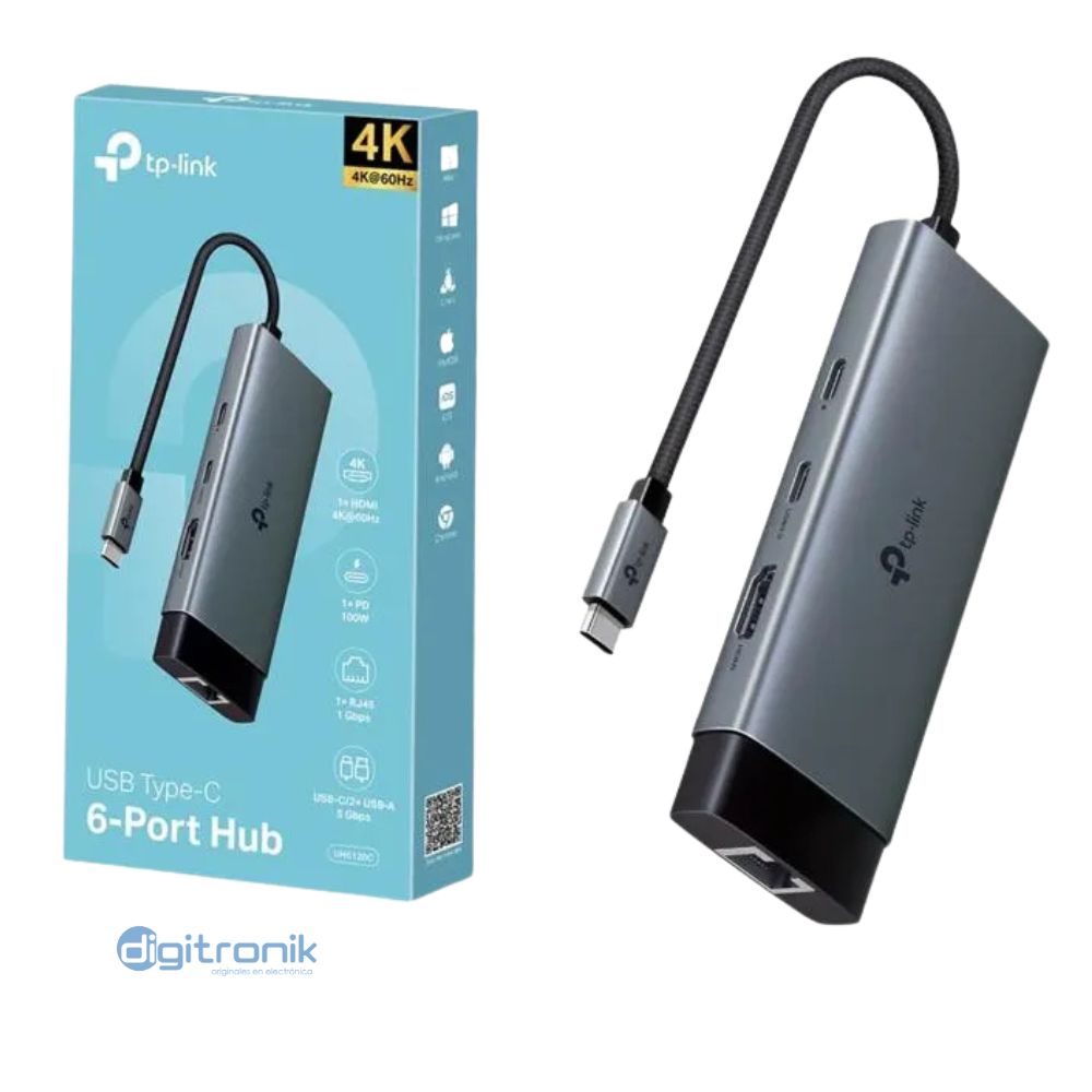 HUB USB TIPO C 6 EN 1 TP-LINK UH6120C
