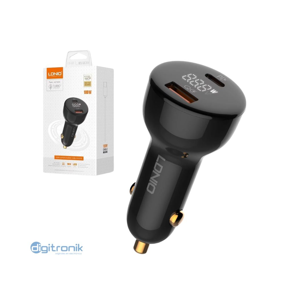CARGADOR PARA AUTO LDNIO 100W C101