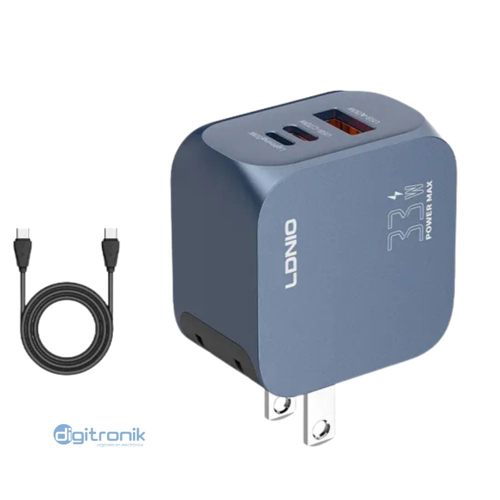 CARGADOR SUPERRÁPIDO USB-C/A 33W LDNIO Q5