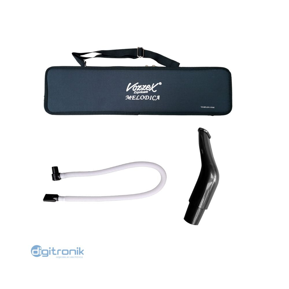 MELODICA 37 TECLAS C/ESTUCHE DE LONA, MANGUERA Y BOQUILLA ROSADO VOZZEX VZ-MEL37K-1/PNK