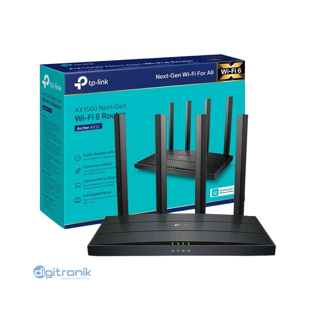 TP-LINK ROUTER WI FI 6 GIBABIT AX1500 ARCHER AX12