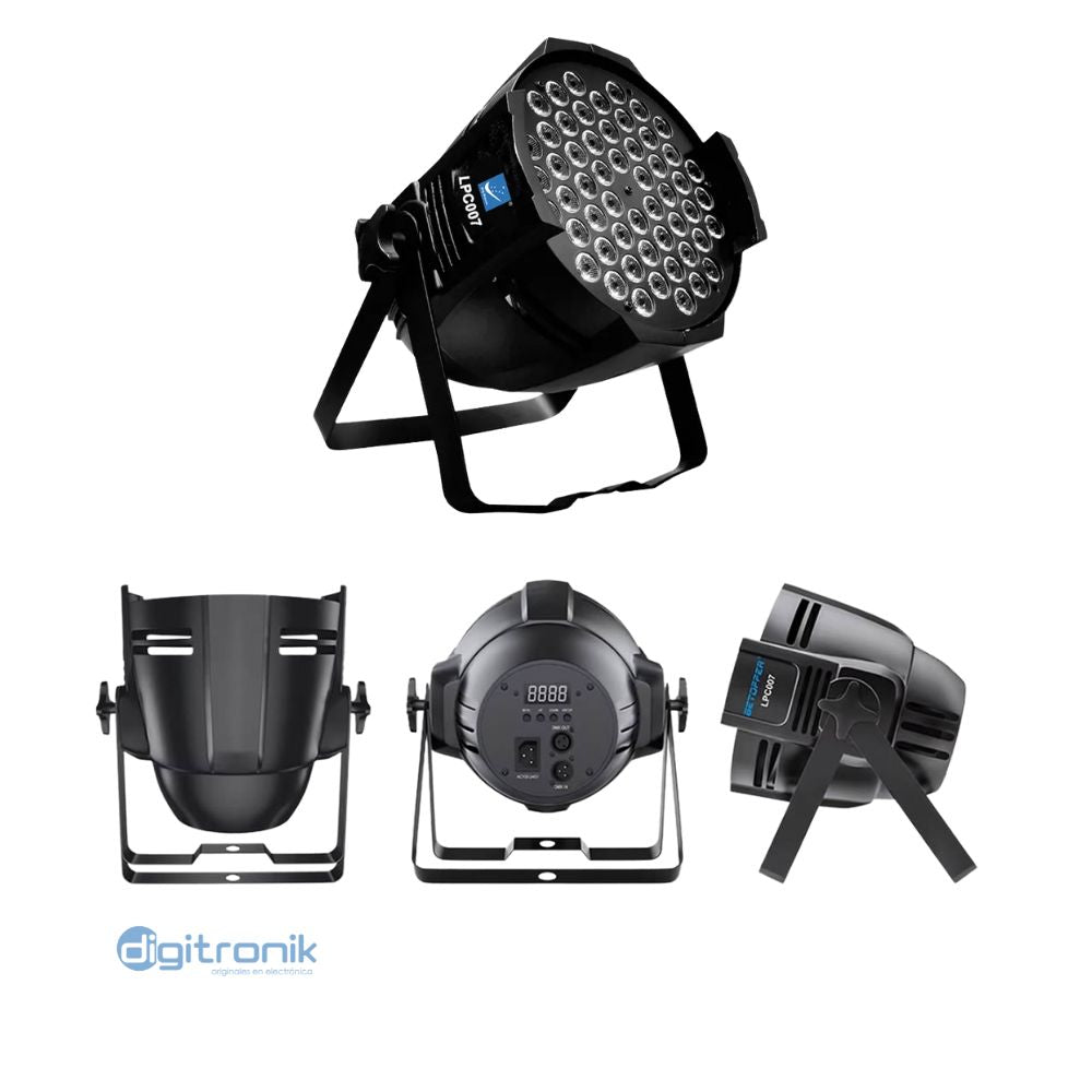 PAR LED DMX ILUMINACION ESCENARIOS 54 LDS 3 COL BETOPPER LPC007