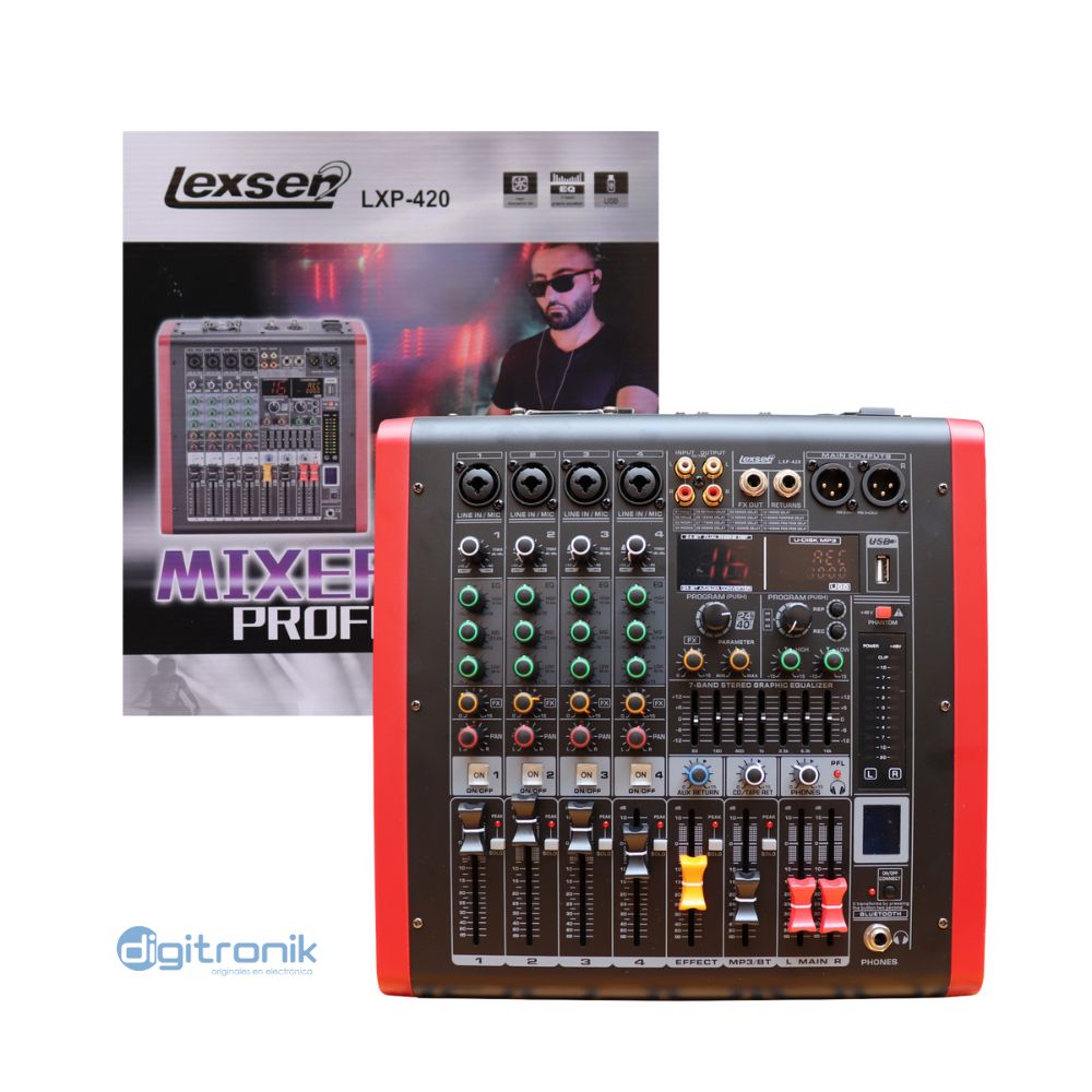CONSOLA AMPLIFICADA 4 CANALES LEXSEN LXP420