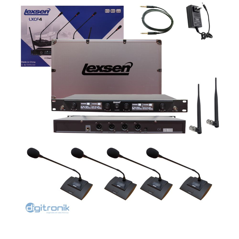 MICROFONO CUELLO GANZO 4 MICROFONOS LEXSEN LXCF4