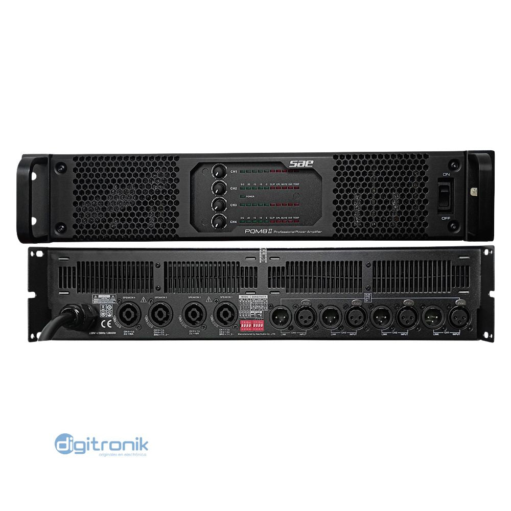 POWER LIGHT SAE 4X1600W RMS A 2 OHM PQM8-II