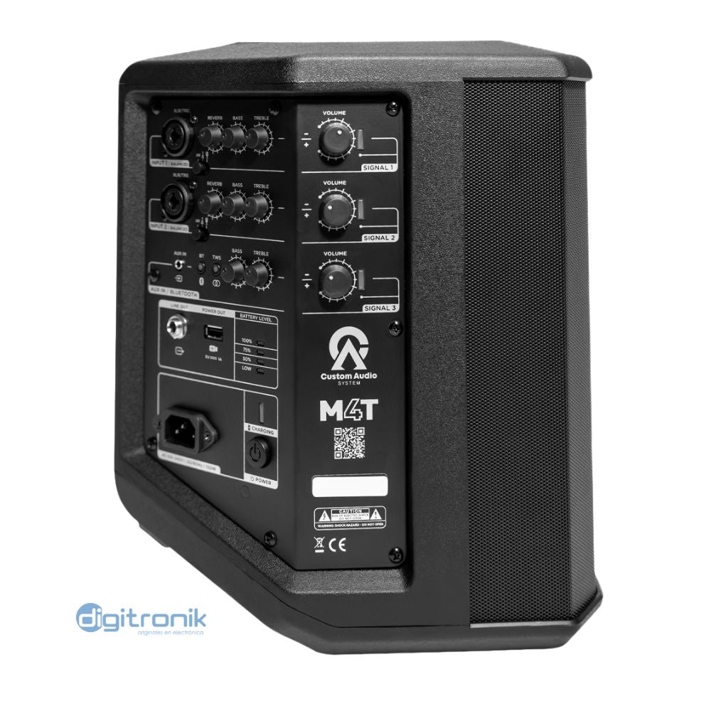 CUSTOM AUDIO SYSTEM M4T BLAC PARLANTE TORTATIL