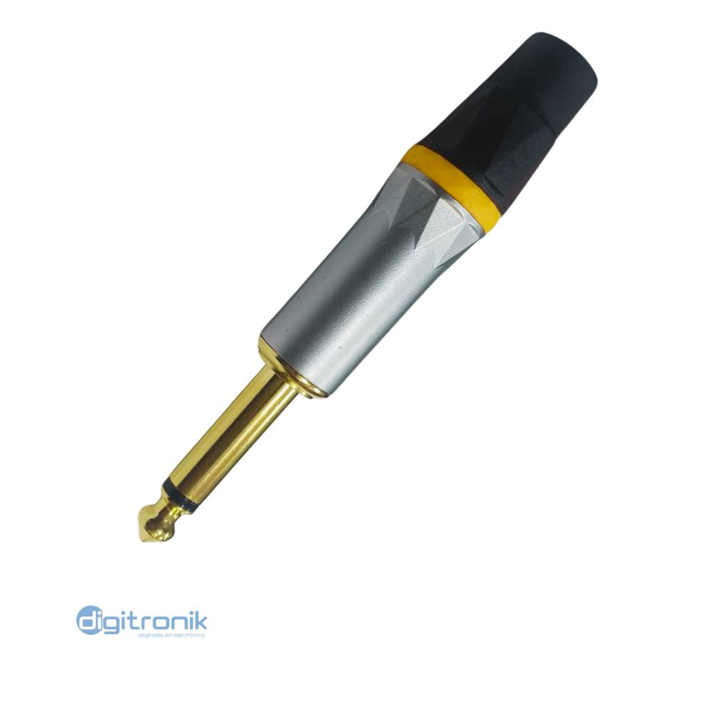 PLUG MONO 6.35MM L&N ACOUSTICS LN-153APG SILVER/BLACK-YELLOW
