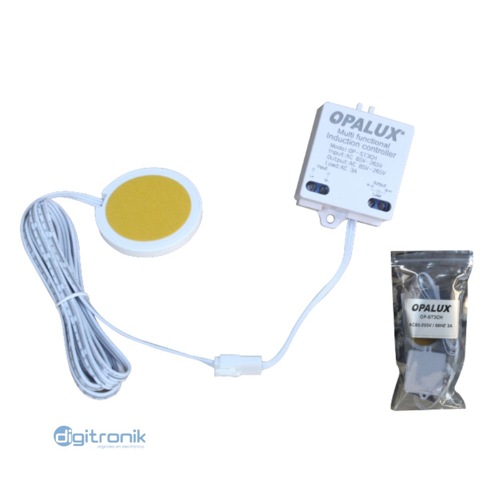 SENSOR TOQUE DE MANO PARA LED 3A IN/OUT 65V-265V OPALUX OP-ST3CH