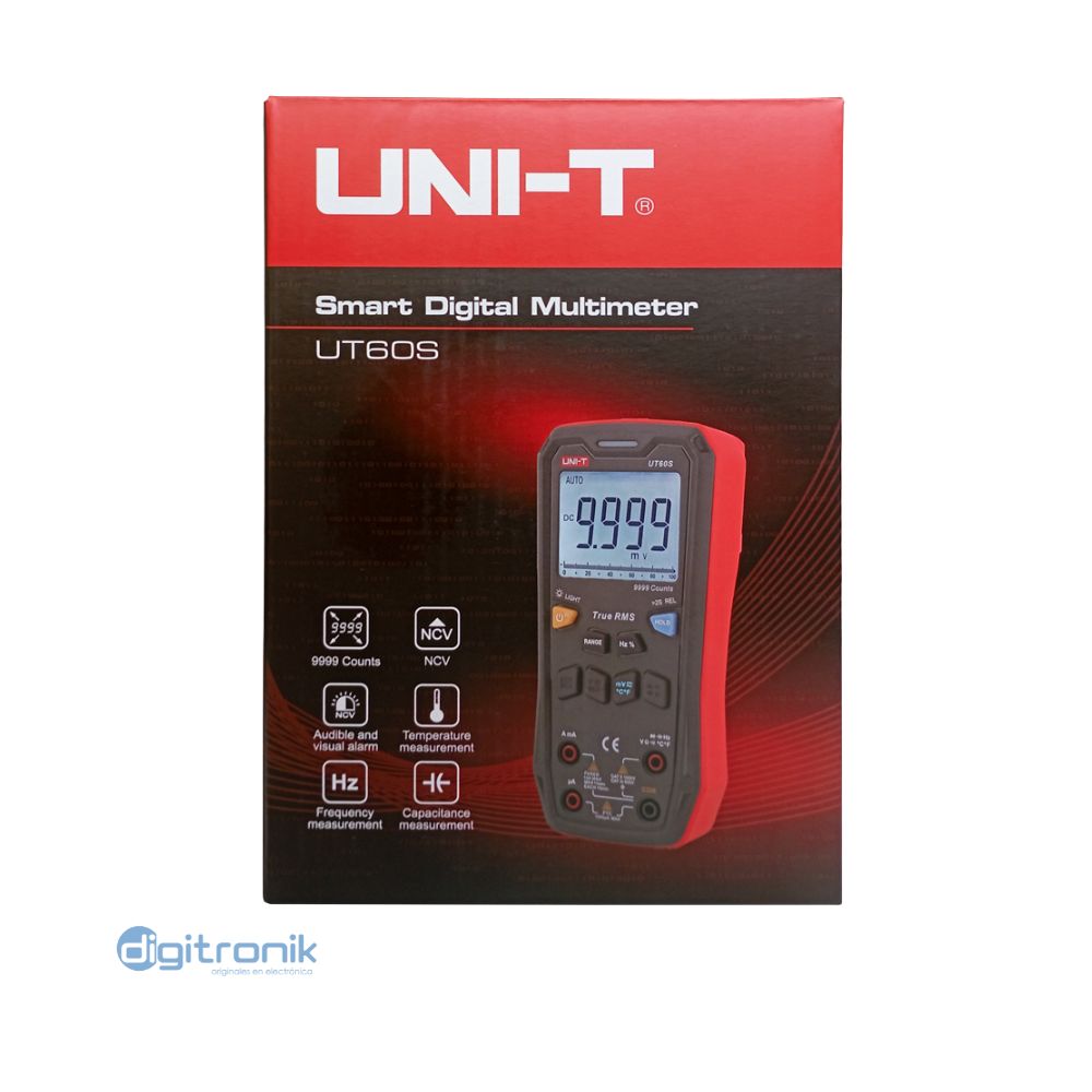 MULTIMETRO DIGITAL TRUE RMS 1000V AC/DC 10A AC/DC-NCV C/TEMPERATURA 1000 UT-60S