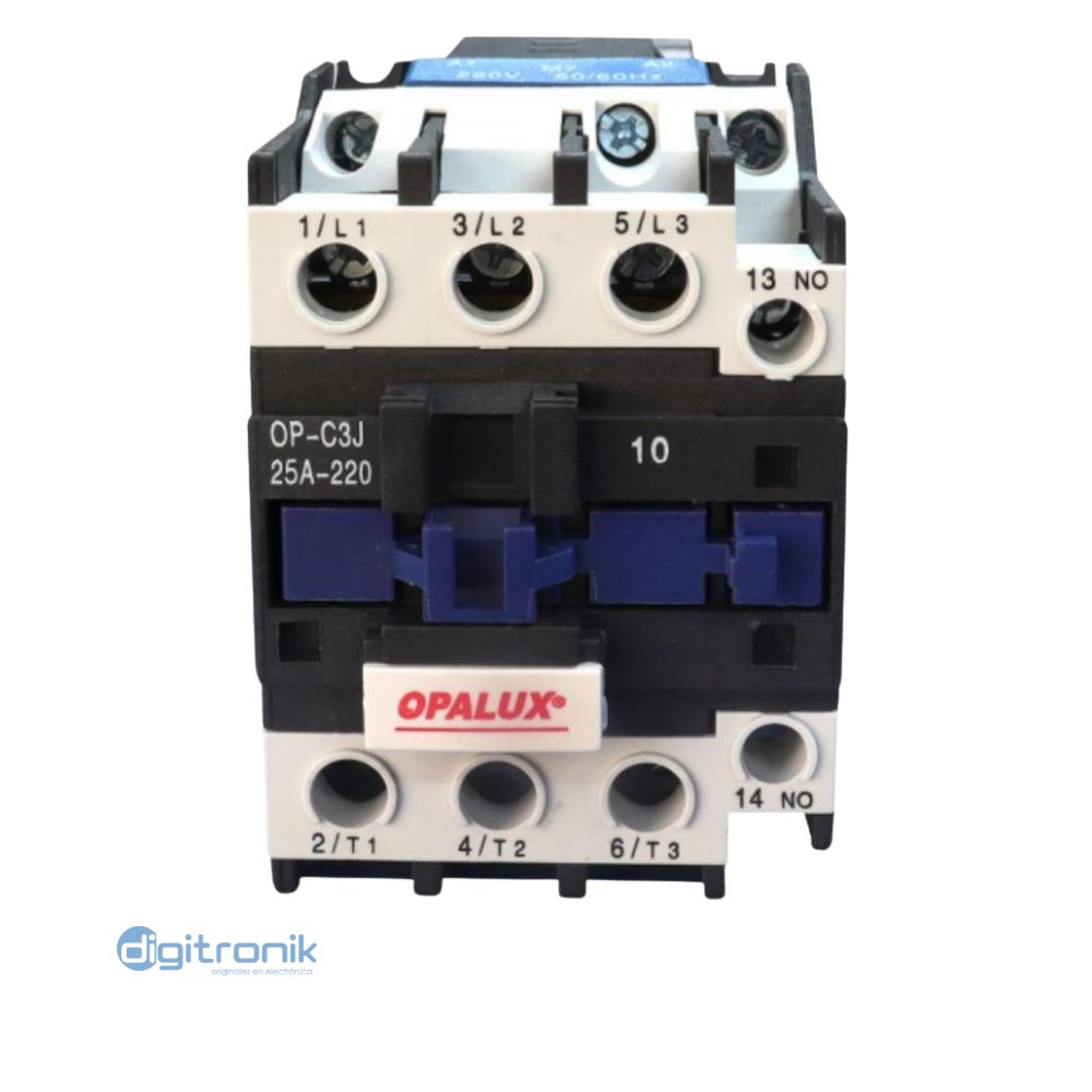 CONTACTOR 220VAC 25A 3 POLOS OPALUX OP-C3J25A-220
