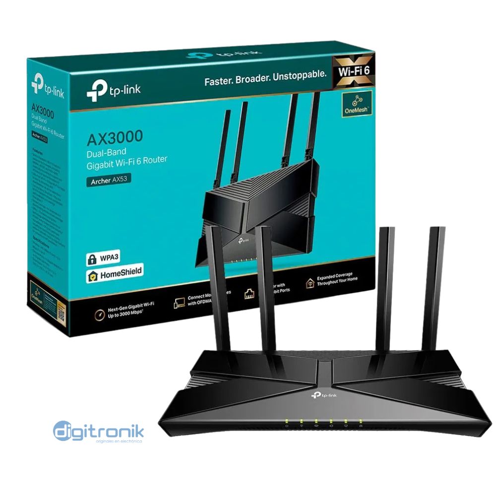 TP-LINK ROUTER WI-FI 6 DOBLE BANDA AX3000 ARCHER AX53