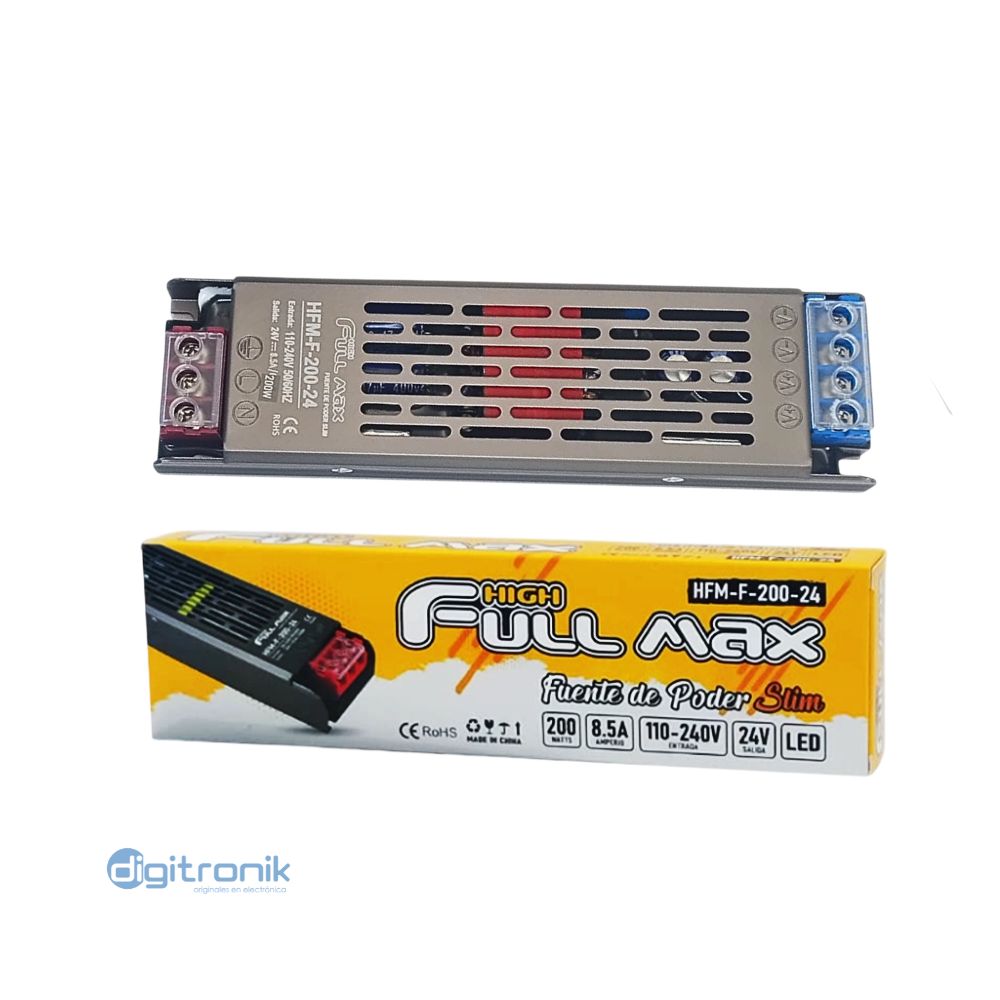 FUENTE DE ALIMENTACION FULL MAX 200W-24V 8.5A ZZ-HFM-F-200-24