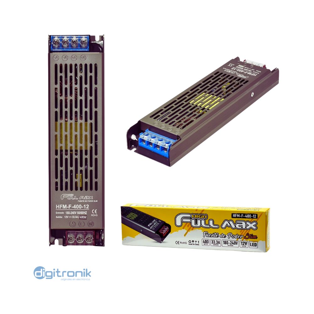 FUENTE DE ALIMENTACION FULL MAX 400W-12V 33.3A ZZ-HFM-F-400-12