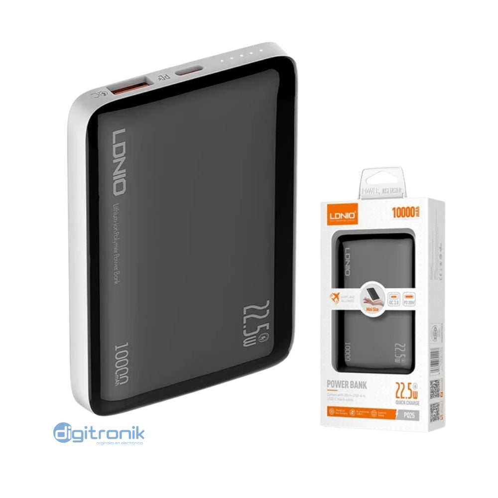 CARGADOR PORTATIL LDNIO 1000mAh 22.5W PQ25