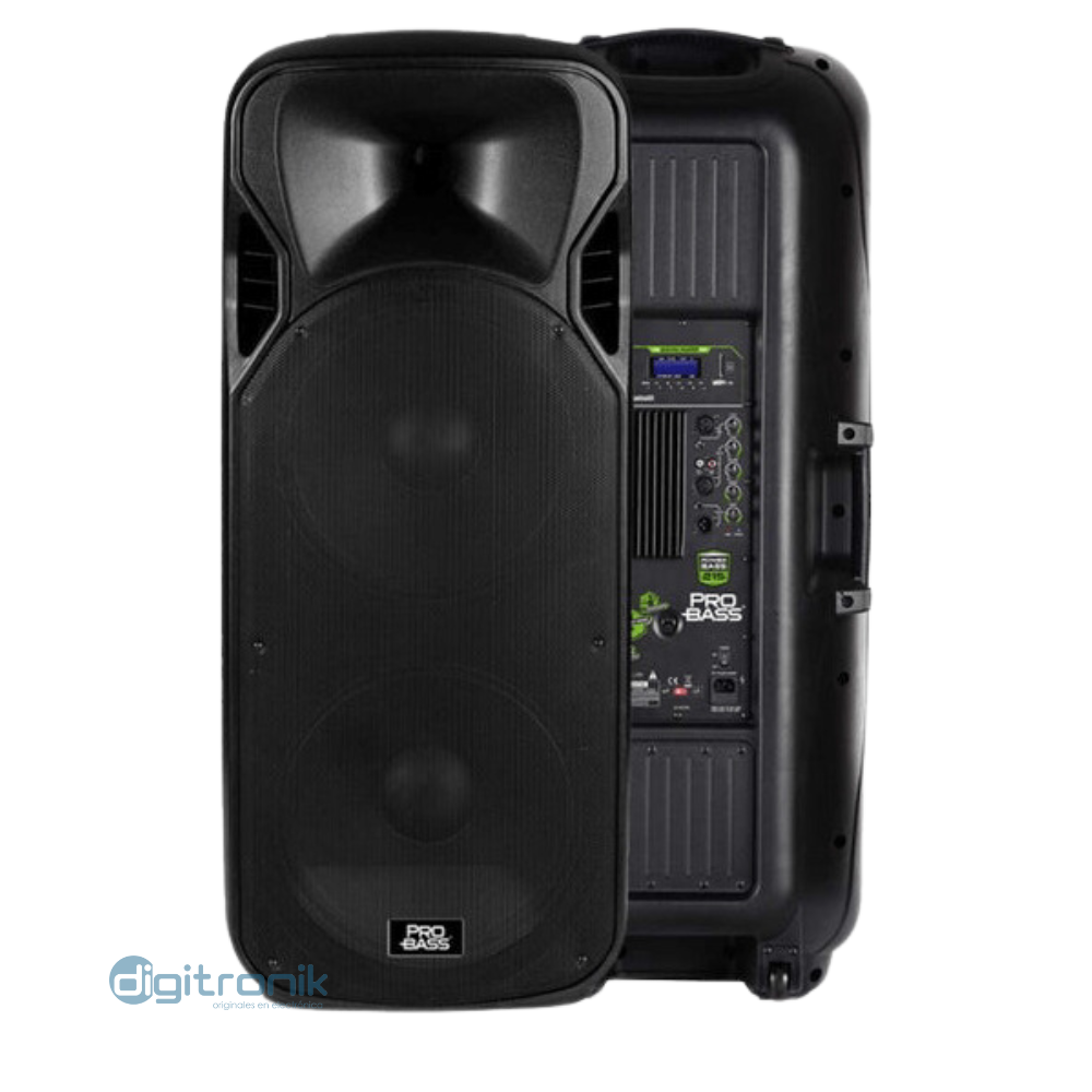 PARLANTE ACTIVO WOOFER C/USB DE 2X15" PRO BASS - POWERBASS215