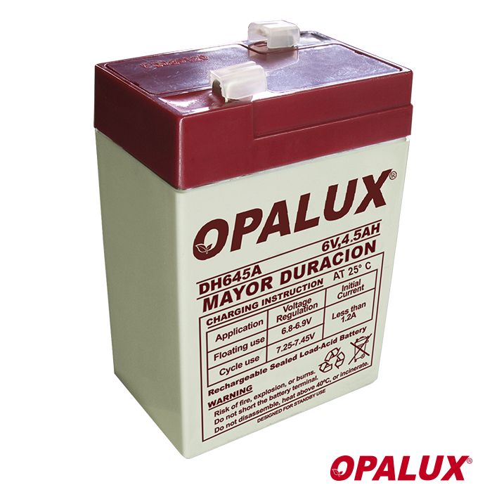 Batería seca 6V 4.5AH OPALUX DH-645A