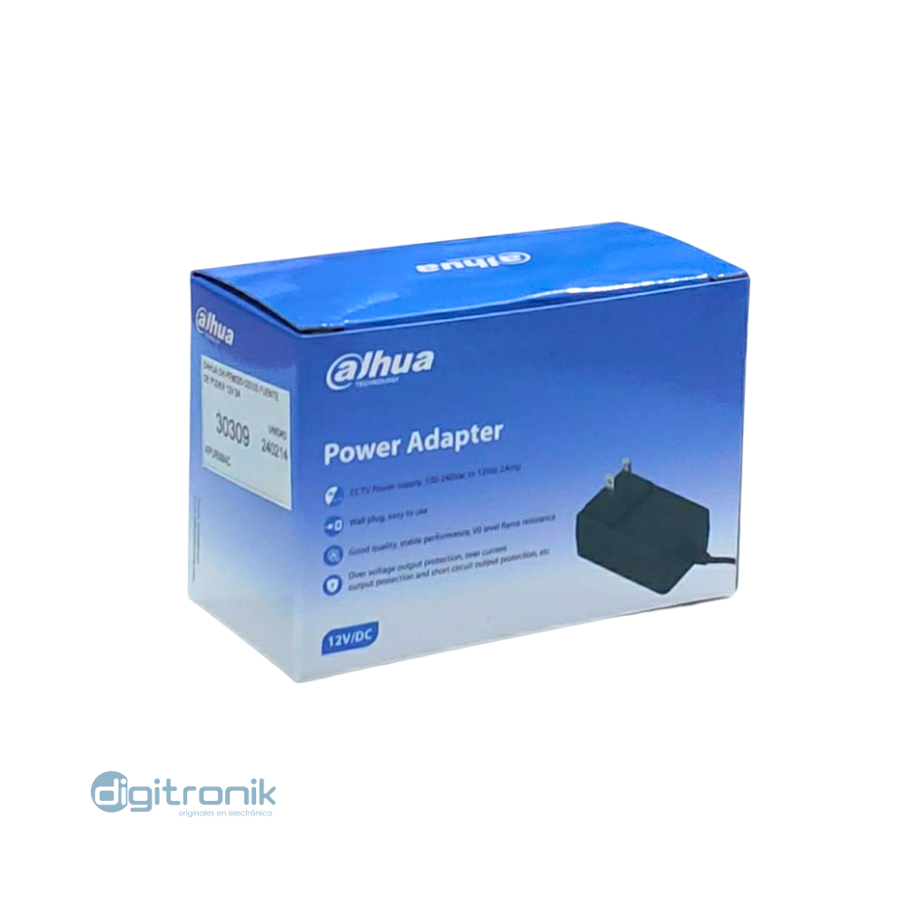 Adaptador fuente de alimentación Dahua 12Vdc 2A DH-PFM320-020US