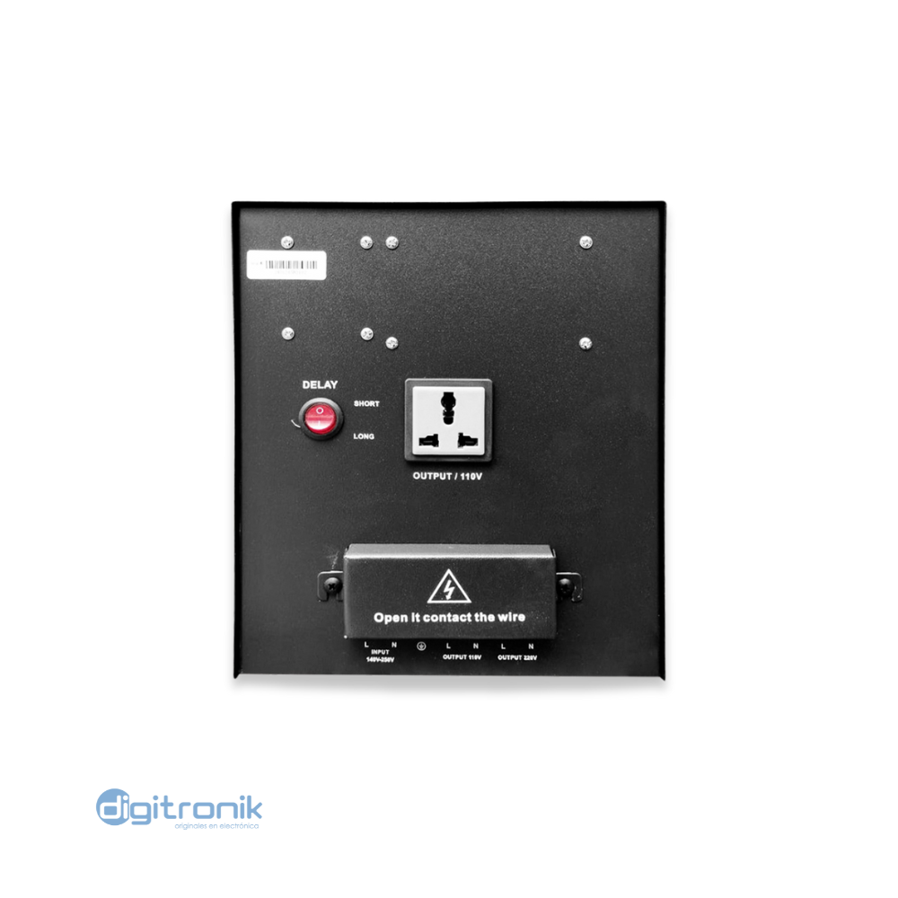 ESTABILIZADOR SERVOMOTOR CON PANTALLA DIGITAL 3000W PRASEK DVR-3000VA