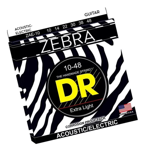 CUERDAS ZEBRA ACOUSTIC ELECTRIC: 10,14,22 DRS-ZAE-10