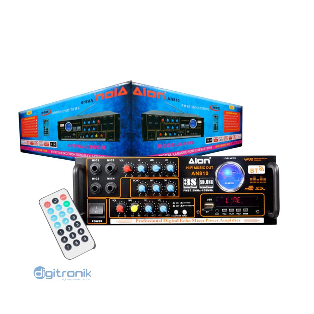 AION AMPLIFICADOR 220/12V USB,MP3 AN 810