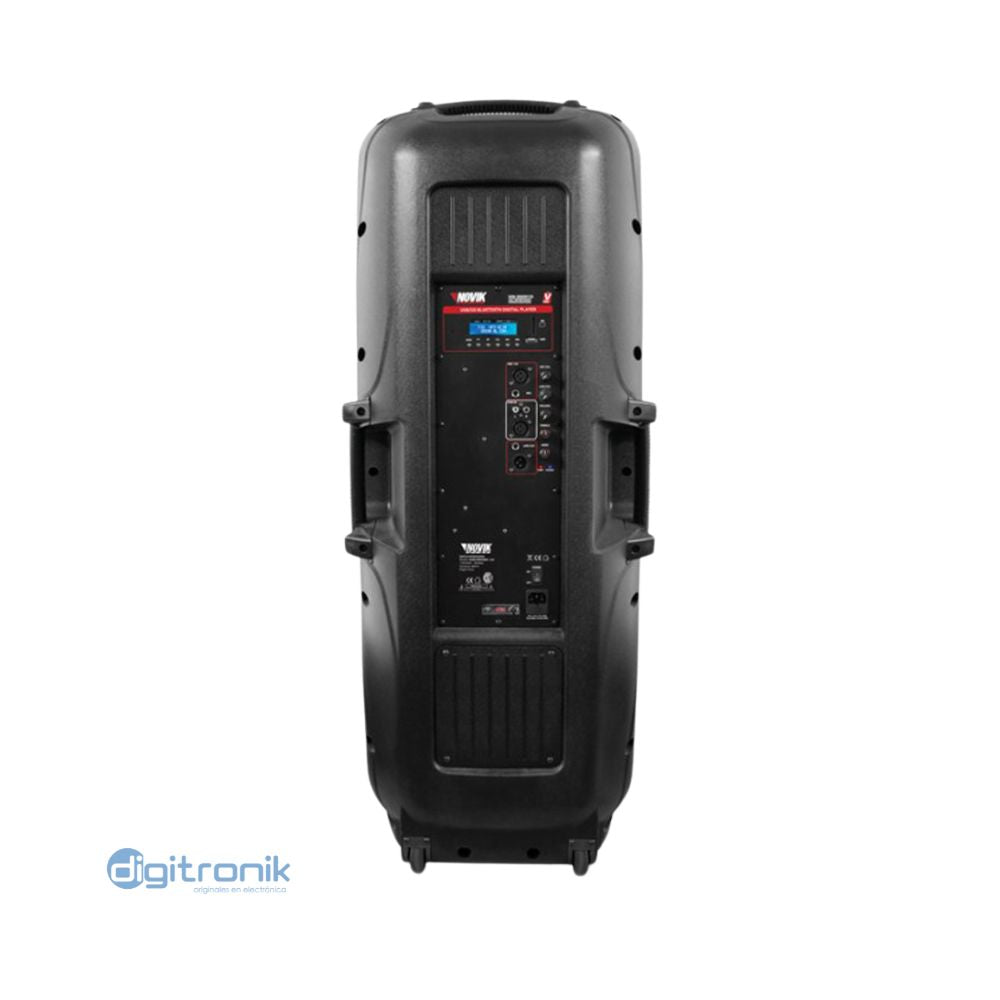 PARLANTE ACTIVO DE 2X15" CON BLUETOOTH MP3 NOVIK EVOD BRAVERY-215