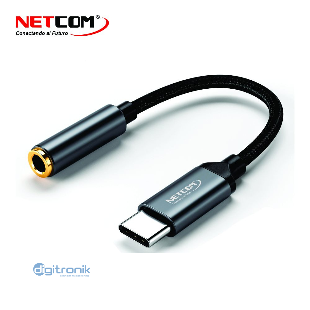 ADAPTADOR USB TIPO C A 3.5MM JACK NETCOM PE-VO0009