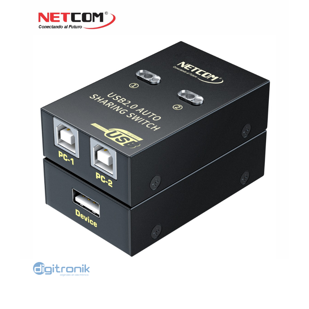 SWITCH USB IMPRESORA 2 X 1 NETCOM PE-SU0012