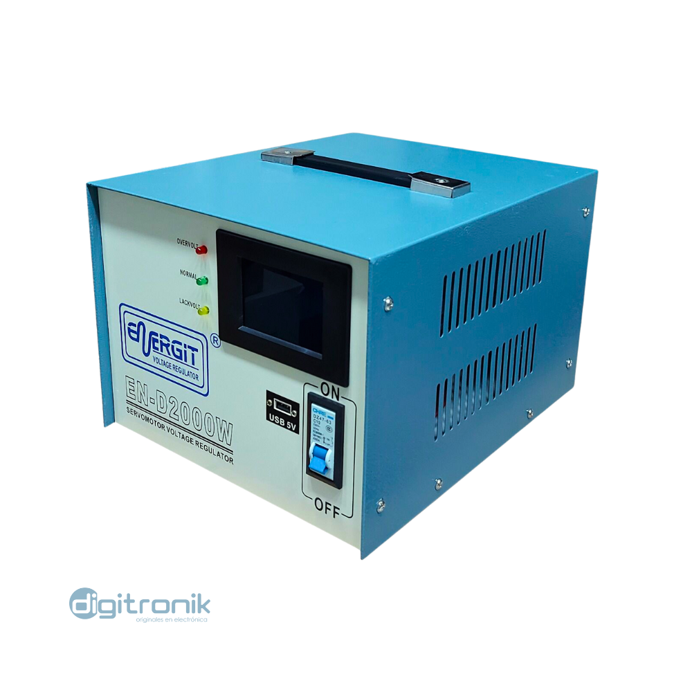 ESTABILIZADOR DE VOLTAJE SERVOMOTOR 2000W ENERGIT EN-D2000W