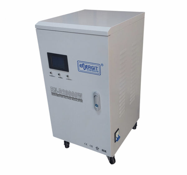 ESTABILIZADOR SERVOMOTOR 20000W ENERGIT IN: 140V-260VAC OUT: 220VAC +/-2% 20KVA EN-D20000W