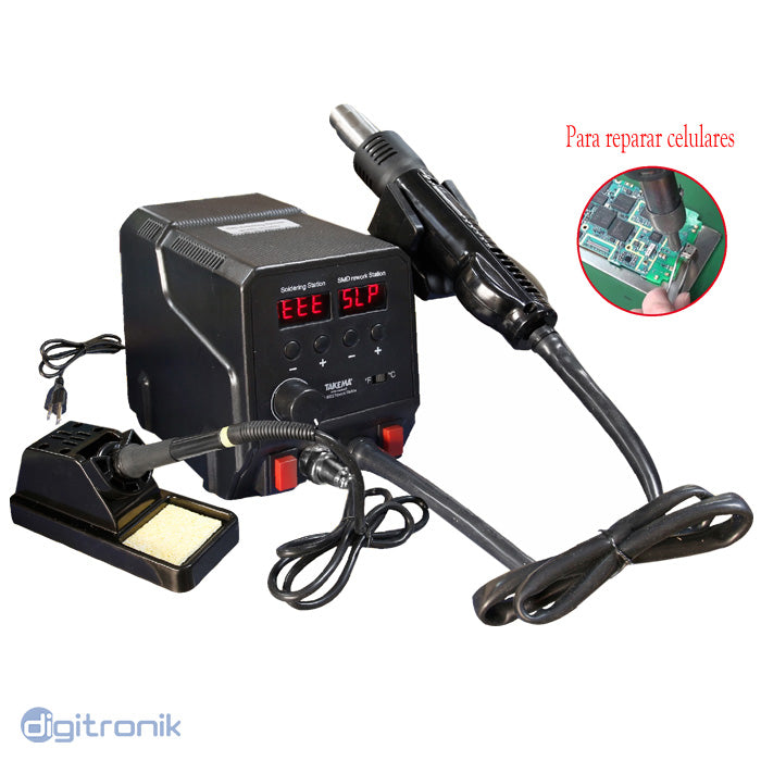 ESTACION DE AIRE CALIENTE TAKEMA PARA SOLDAR Y DESOLDAR 300W ZD-8922