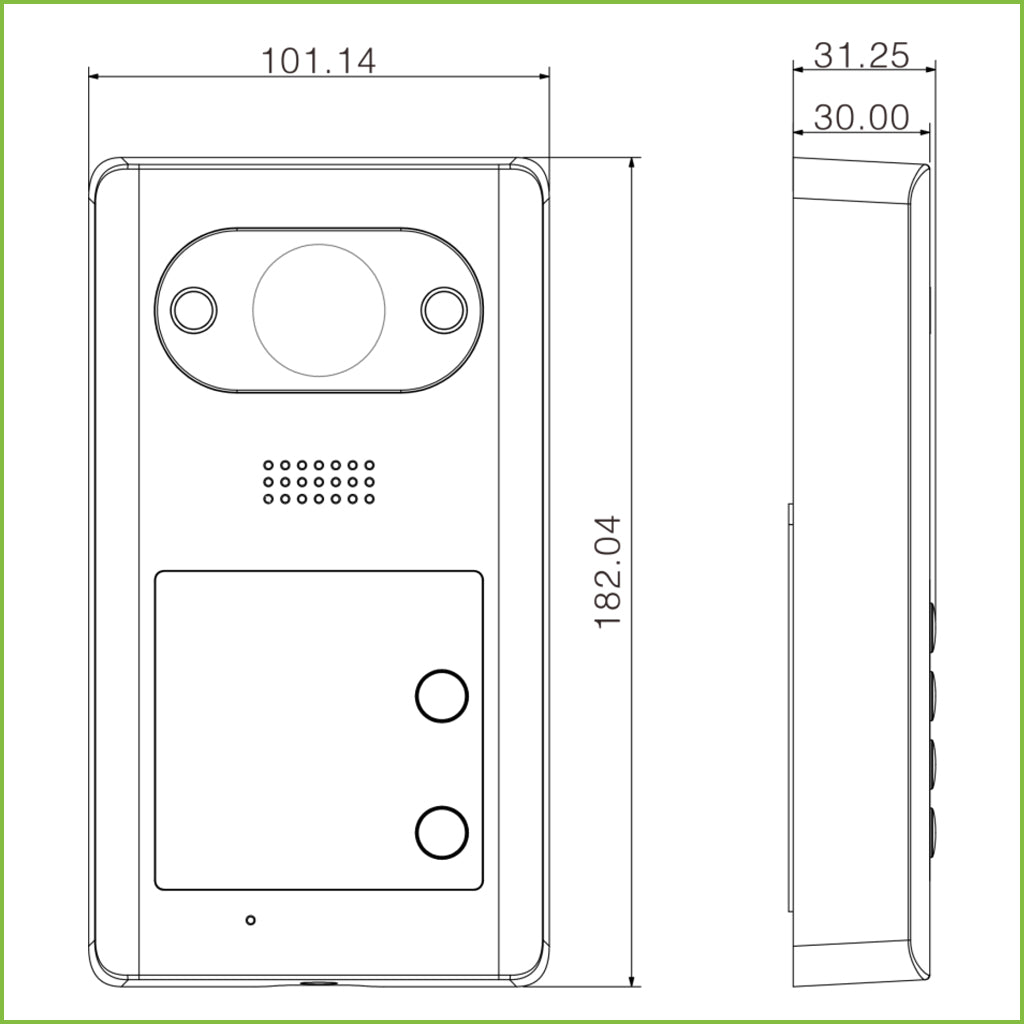 VIDEO PORTERO IP DAHUA DHI-VTO3211D-P2-S2 VDP IP DE CALLE 2 BOTONES