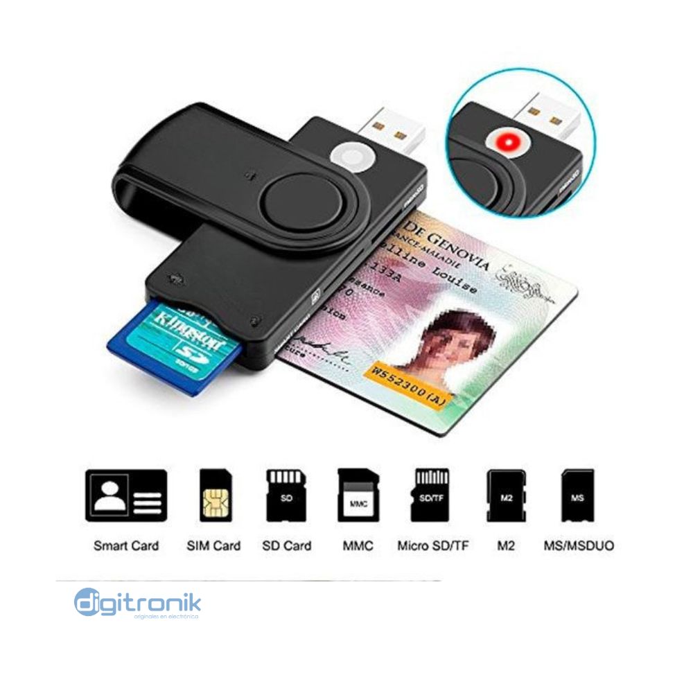LECTOR DE DNI ELECTRONICO Y TARJETAS C/USB 3.0 SEITON E-SCR610