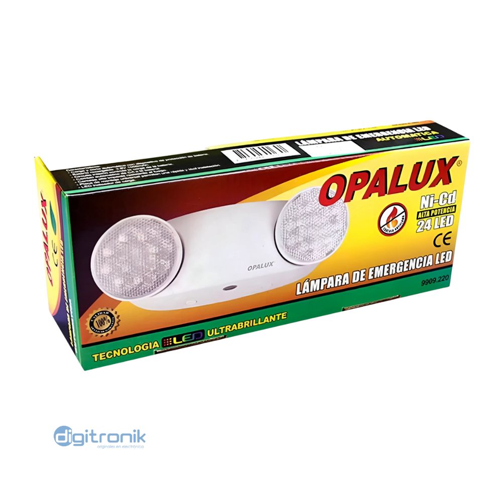 LAMPARA DE EMERGENCIA MANTIS OPALUX 3.7V1200MAH NI-CD AUTOMATICO 9909.220