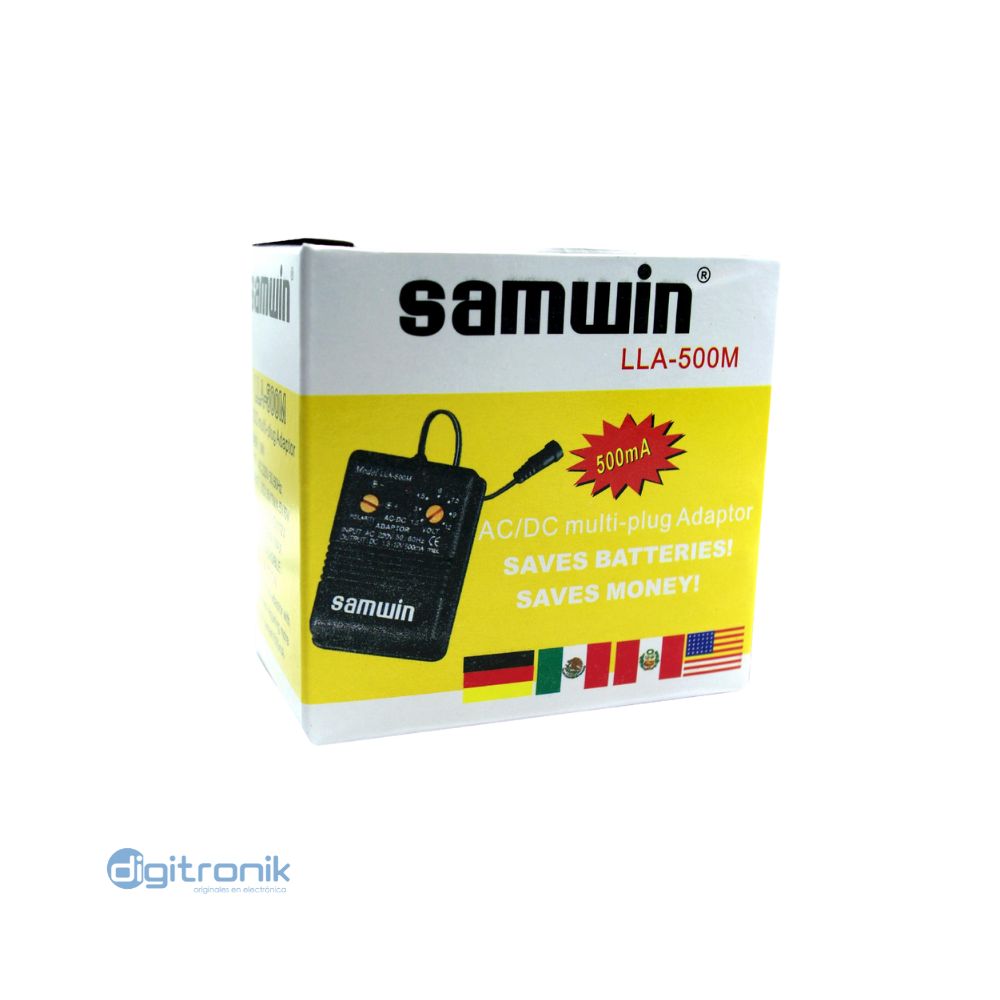 ADAPTADOR 500MA 1.5-12V 220V- SAMWIN LLA-500M